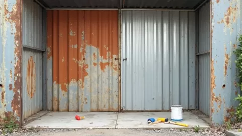 Malowanie garażu blaszanego cena