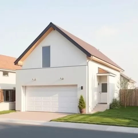 Mały dom parterowy z garażem