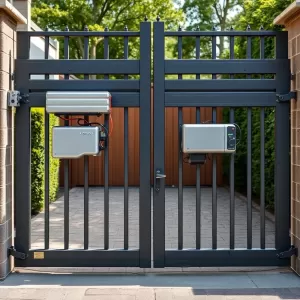 Montaż siłowników do bramy dwuskrzydłowej