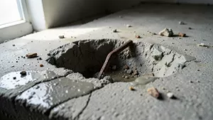 naprawa zapadniętej płyty betonowej