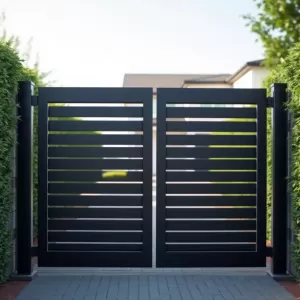 Nowoczesne bramy wjazdowe dwuskrzydłowe