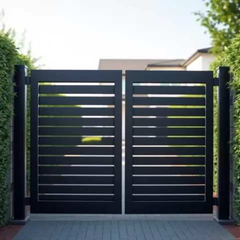 Nowoczesne bramy wjazdowe dwuskrzydłowe