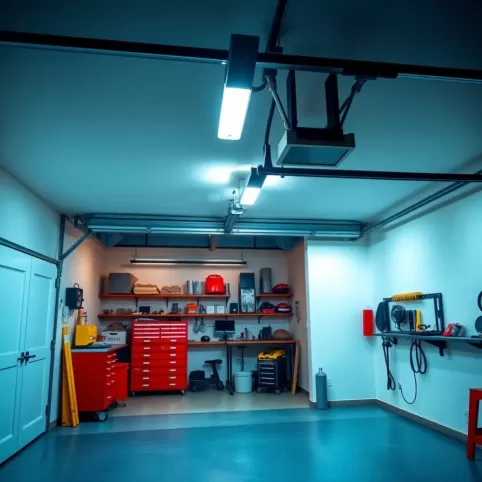 Nowoczesne oświetlenie garażu