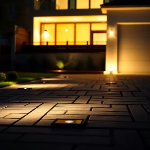 Nowoczesne oświetlenie podjazdu