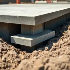 Ostroga płyty fundamentowej