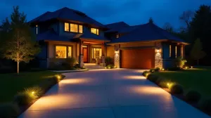 Oświetlenie podjazdu przed domem