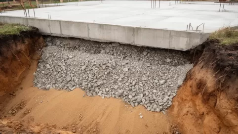 płyta fundamentowa na nasypie