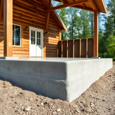 Płyta fundamentowa pod domek drewniany