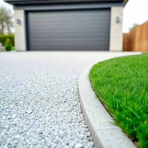Podjazd do garażu z kruszywa