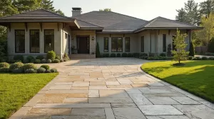 Podjazd z kamienia naturalnego