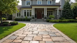 Podjazd z kamienia ozdobnego