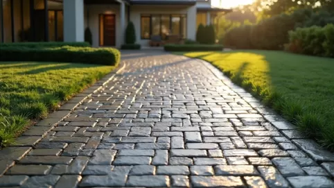 Podjazd z kostki brukowej