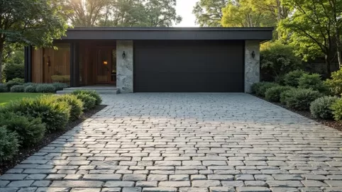 Podjazd z kostki granitowej