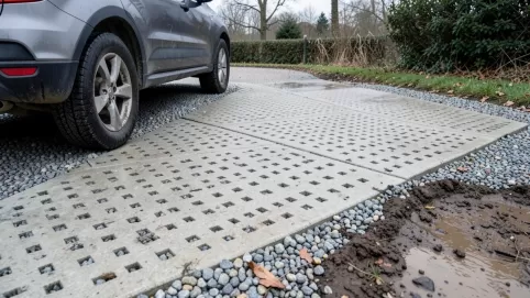 Podjazd z płyt jumbo