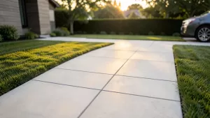 Podjazd z płyt wielkoformatowych