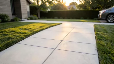 Podjazd z płyt wielkoformatowych