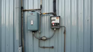 Podłączenie prądu do garażu blaszanego