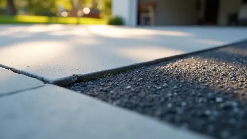 Połączenie posadzki garażu z podjazdem