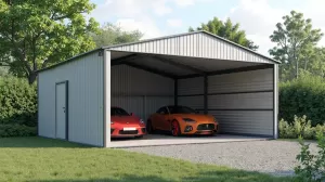 projekt garażu blaszanego 4x6