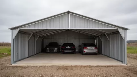 Projekt garażu blaszanego 6x5