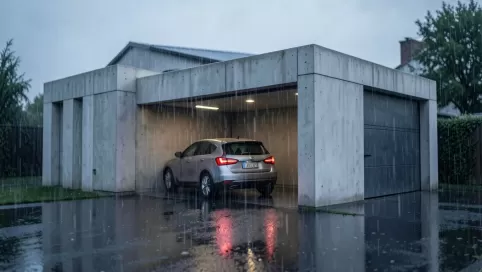 projekty garaży z płyt betonowych