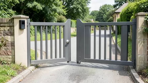 regulacja bramy dwuskrzydłowej