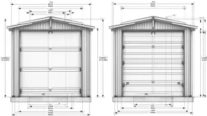 Rzut garażu blaszanego 3x5