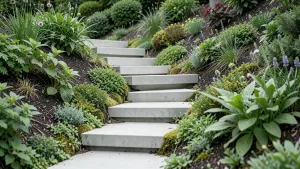 schody zewnętrzne z płyt betonowych
