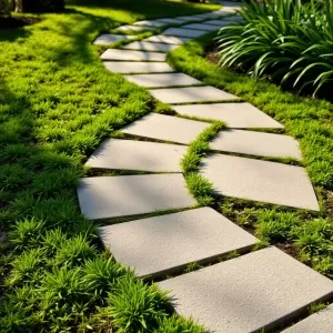 Ścieżka z płyt betonowych