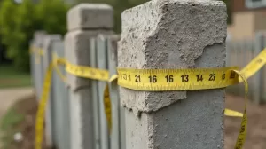 Słupek betonowy na 5 płyt wymiary