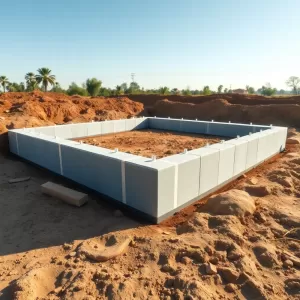 Szalunek styropianowy tracony płyty fundamentowej