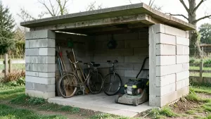 szopa z płyt betonowych