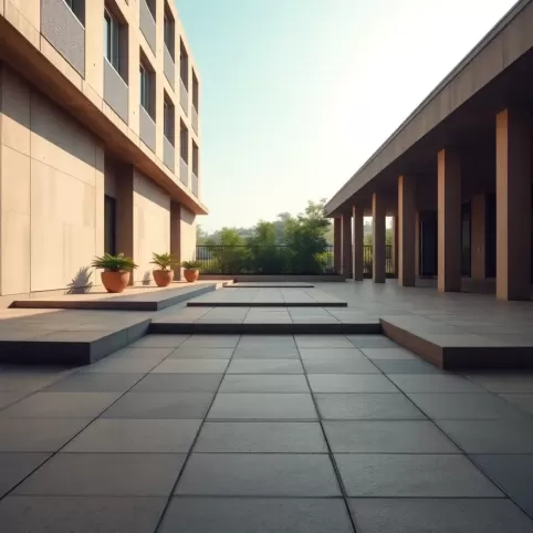 Taras na gruncie z płyt betonowych