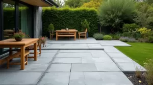 taras z płyt betonowych