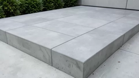 Taras z płyt betonowych na betonie