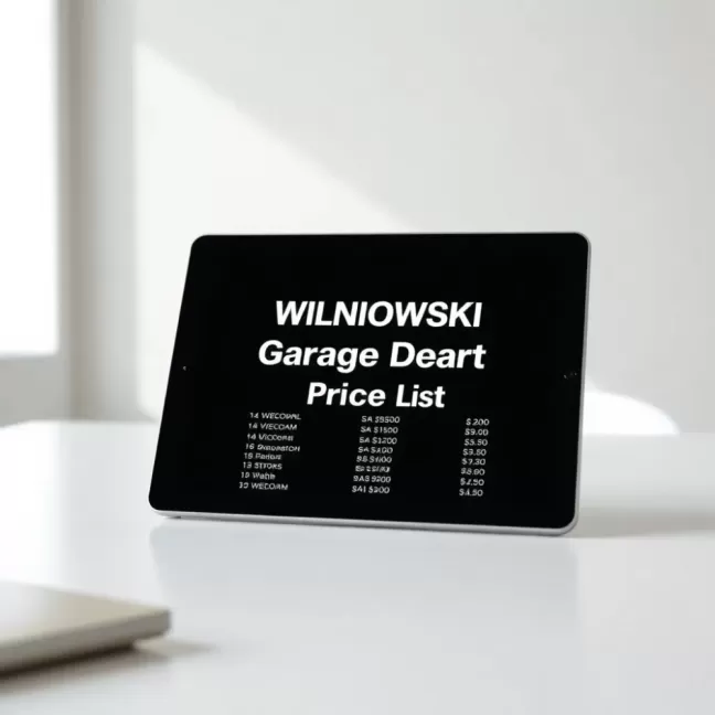 WIŚNIOWSKI bramy garażowe cennik