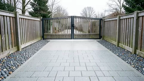 wjazd z płyt betonowych