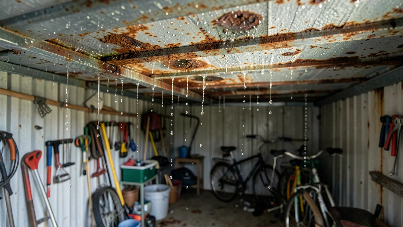Skutki kondensacji w blaszanym garażu