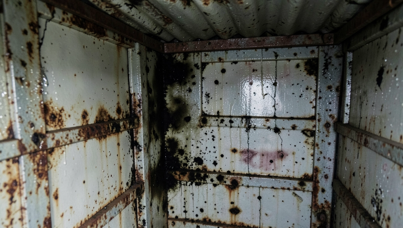 Skutki wilgoci w garażu blaszanym