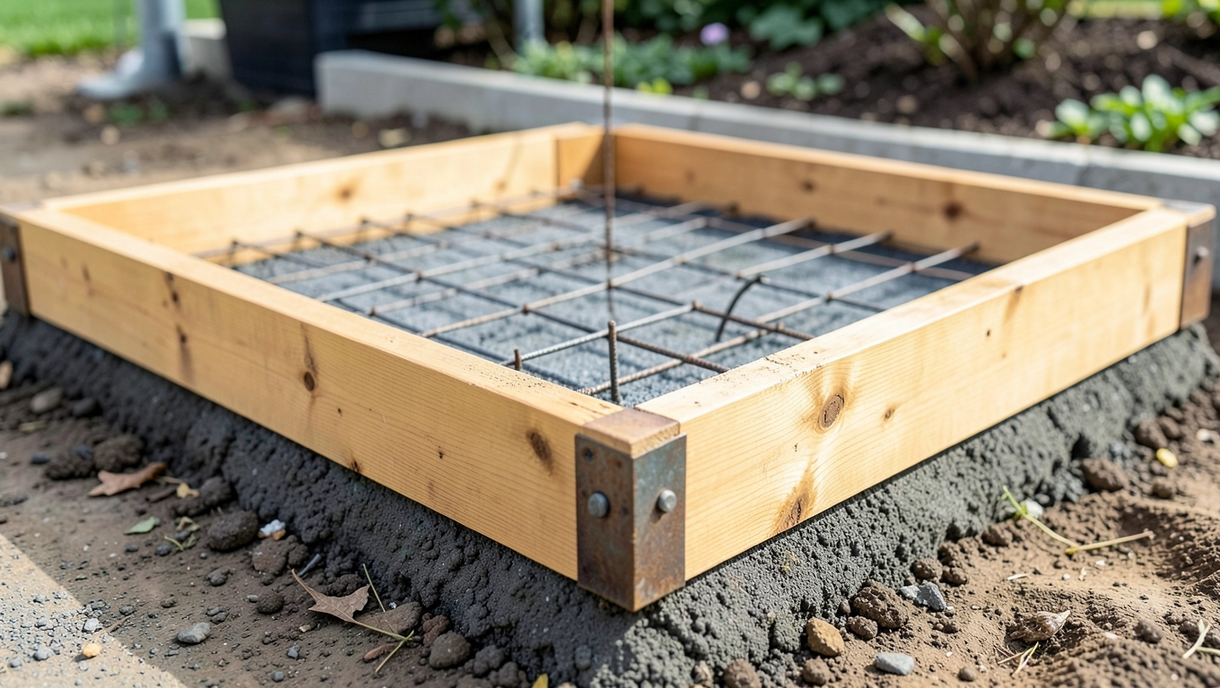 Szalunki i zbrojenie podjazdu betonowego