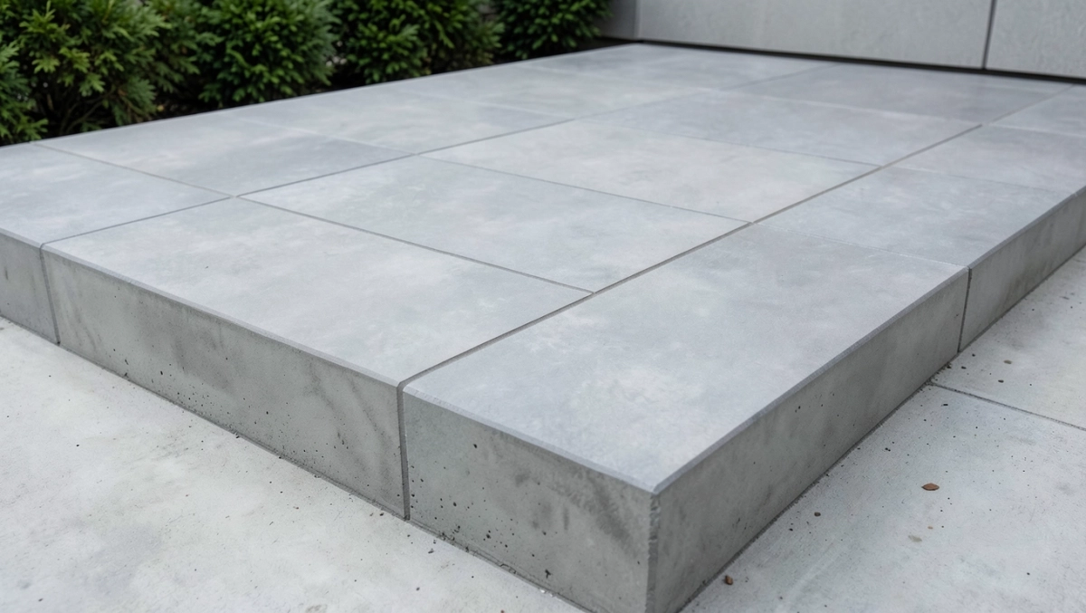 Taras z płyt betonowych na betonie