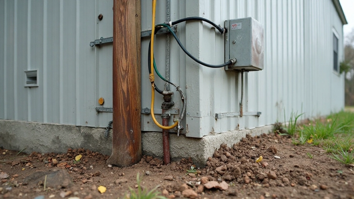 Uziemienie garażu blaszanego