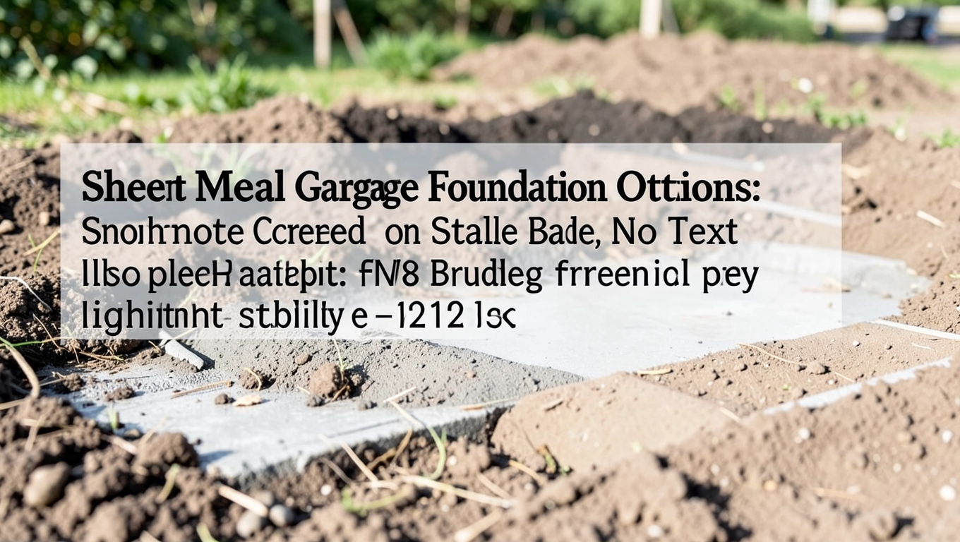 Wybór metody fundamentu pod garaż blaszany