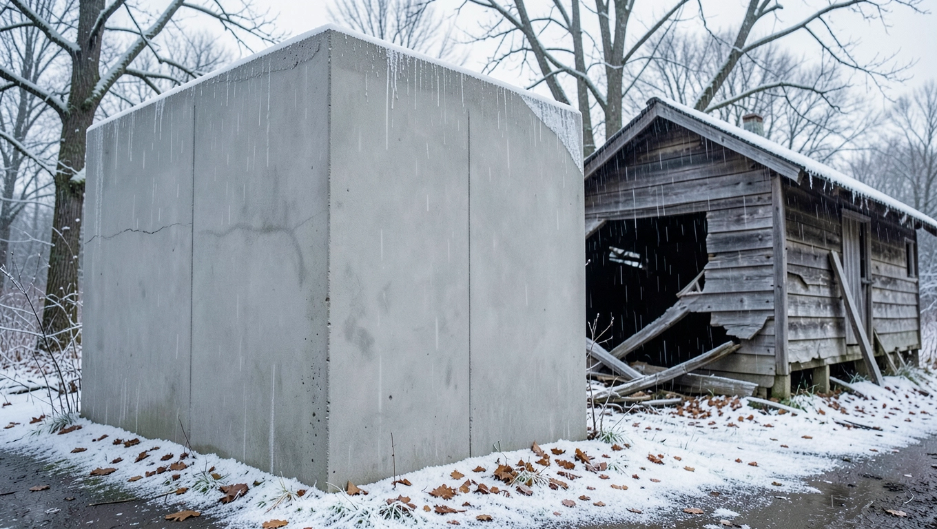 Zalety szopy z płyt betonowych