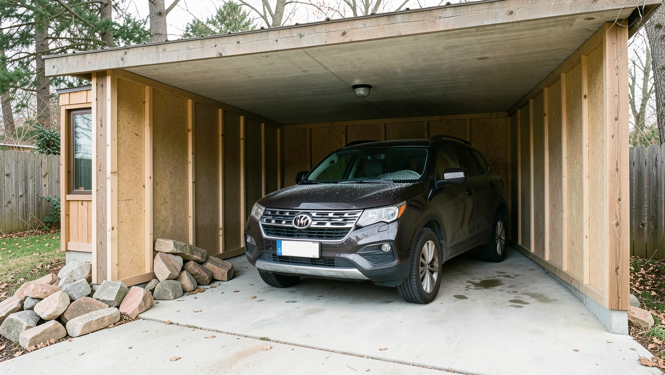 Zastosowanie wiaty z płyt betonowych