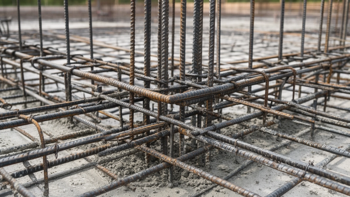Zbrojenie naroży płyty fundamentowej